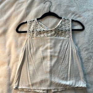 White floral tank top